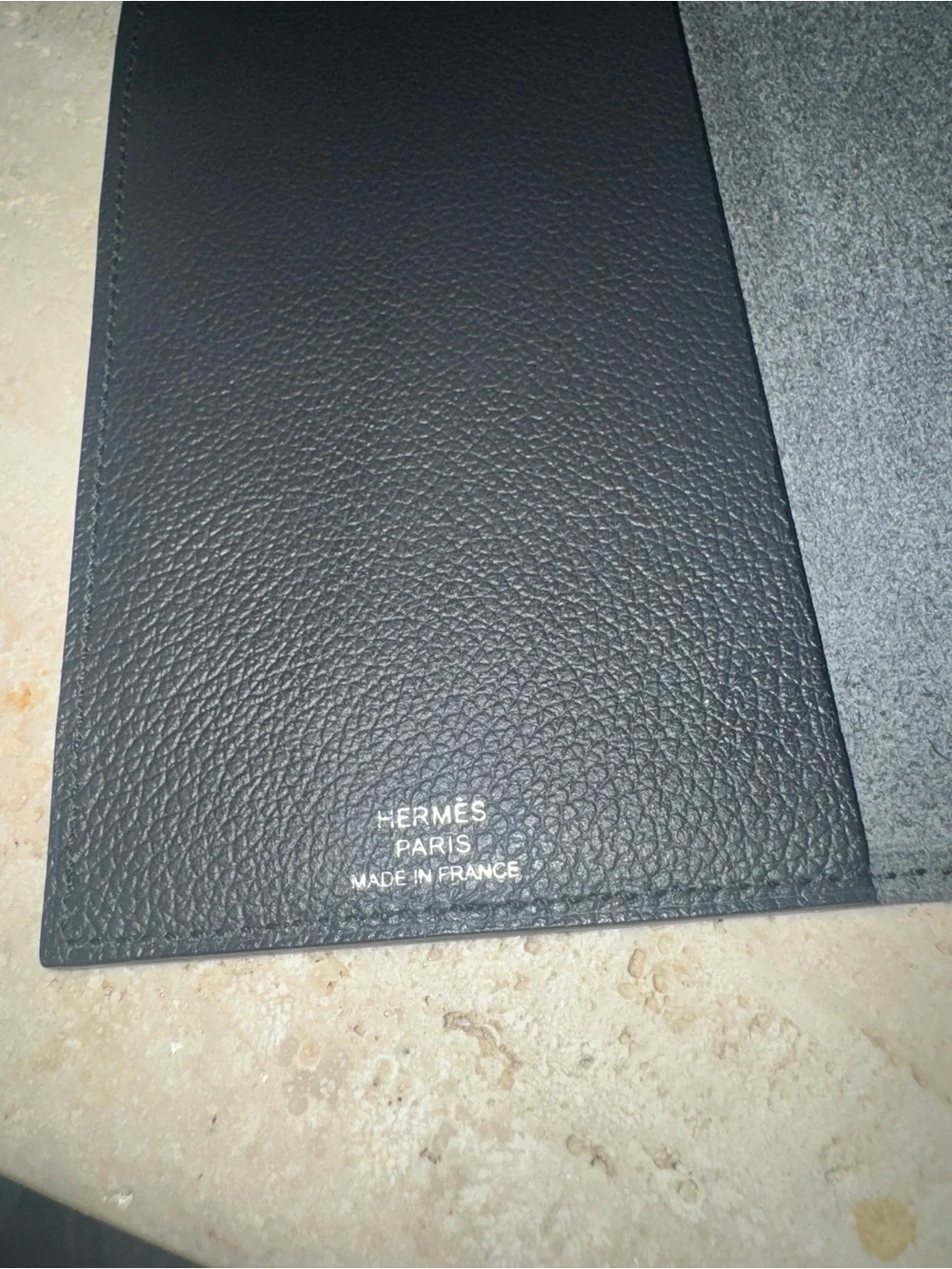 Hermès Ulysse Universel Togo Leather A5 Notebook Cover Black | with Hermes Box